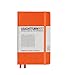 LEUCHTTURM1917 - Notebook Hardcover Pocket A6-187 Numbered Pages for Writing and Journaling (Orange, Squared)