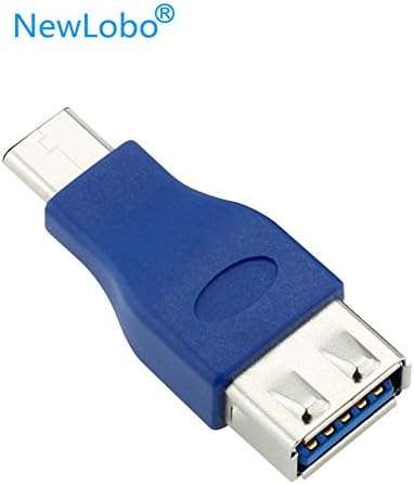 USB 3.1 Type C,NewLobo®1Pack USB-C to Type A USB 3.0 Female Adapter for Apple New Macbook 12 Inch,ChromeBook Pixel, Nokia N1 Tablet and Other Type-C Devices(1Pack)-Blue