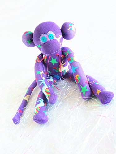 Unicorn Sock Monkey-Sock Monkey-Unicorn Plush-Purple Sock Monkey-Stars Sock Monkey-Unicorn Plushie-Birthday Gift-Novelty Gift-Rainbow Monkey