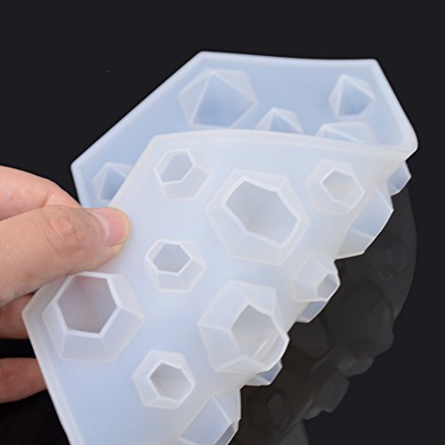 Transparent DIY Silicon Diamond Mold Hexagonal Pyramid Decorative Craft Mould 1 Pc - Thumbnail 5