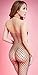LATUD Women's Fishnet Body Stocking Cupless See Through Lingerie Black, One Size