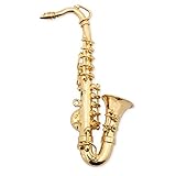 Gold Tenor Saxophone Miniature Replica Magnet, Size 3.25 inch