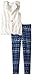 Beautees Girls' Big Textured Faux Fur Legging Set