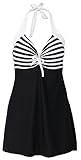 Simplicity Women's Plus Size One Piece Halter Sailor Swimsuit Cover Up Swimdress