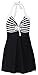 Simplicity Women's One Piece Halter Sailor Swimsuit Cover Up Swimdress, Black L