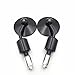 XKMT-Black A Set CNC Black Rear View Handle Bar End Round Mirrors 7/8