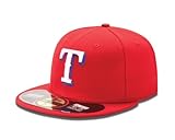 MLB Texas Rangers Alternate AC On Field 59Fifty Fitted Cap, Scarlet, 7