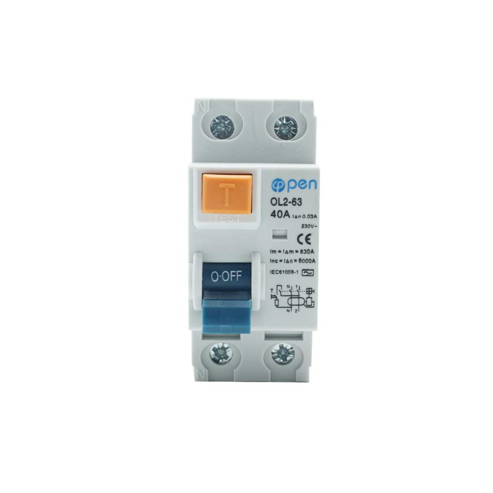 RCCB 2P 40A/63A 30mA Leakage Circuit Breaker Residual Current Circuit ...