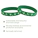BESTOMZ Shamrock Bracelets for St. Patrick's Day Accessories Green Silicone Rubber 36 Pieces