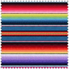 1 Yard Fiesta Stripe by Elizabeth's Studio 100% Cotton Quilt Fabric 263 Blue