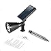 AGPTEK Spotlights, 4-LED Solar Landscape 180 ° Adjustable Waterproof Outdoor Security Wall Auto On/Off for Yard Garden Driveway Patio Lawn Pool, 1 Pack, Green Light