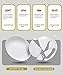 Dinnerware Set 12-piece Opal Dishes Sets, Plates, Bowls, Service for 4, White 4