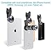 Phone Camera Lens - 4 in 1 Cell Phone Lens kit, 12x Telephoto Lens + 0.65x Wide Angle Lens + Macro Lens + Fisheye Lens,Clip-On Lenses for iPhone Android Smartphone with Tripod+Shutter Remote
