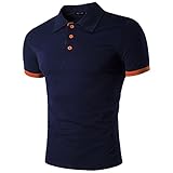 Hestore Men's Polo Shirt Slim Fit Cotton