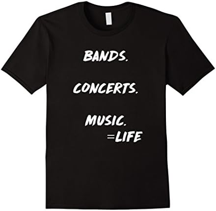 Men's Bands Concerts  Music Life Band Nerd Musician's T-Shirt XL Black
