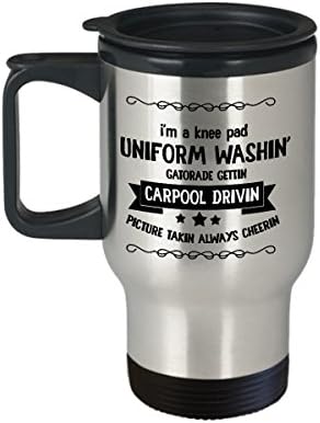 Best Travel Coffee Mug Tumbler- Volleyball Gifts Ideas for Men and Women. Im a knee pad uniform washin’ Gatorade getting carpool drivin picture takin