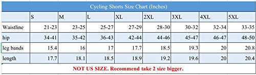 Mens Bike Shorts, 9d Gel Padded Cycling Shorts with Zipper Pocket, Quick Dry MTB Liner Shorts, Pants with Anti-Slip Leg Grips (XL)