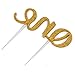 INNORU One Cake Topper 1st First Birthday Cake Decoration Double Sided Gold Glitter Stock