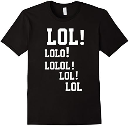 Mens LOL Laugh Out Loud Funny Chat Abbreviation T-Shirt Tee Shirt Medium Black