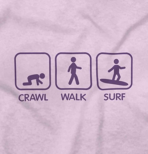 Crawl Walk Surf Funny Cute Beach Ocean Toddler Gifts Baby Toddler Infant T