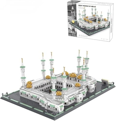 Mecca Mosque Building Blocks Set - 2291 Pieces World-Famous Islamic Architecture Model Kit, Large Micro Construction Set, STEM Educational Toy Gift for Adults & Kids