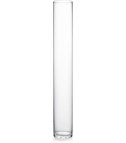 Amazon.com: WGV Tall Cylinder Glass Vase Bulk, Open Width 5