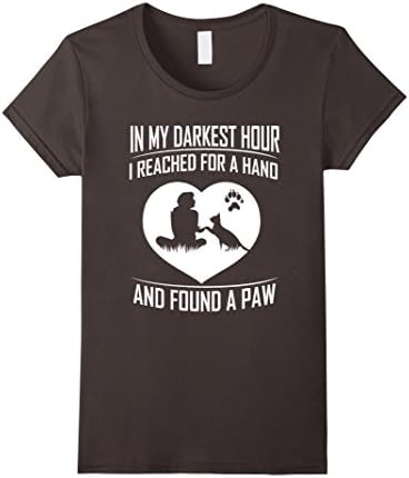 Women's In My Darkest Hour I Reached For A Hand And Found A Paw  Large Asphalt