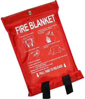 Artis Fibreglass Fire Blanket 1m x 1m Quick Release Home Kitchen Safety