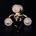 Chandelier Model - TOOGOO(R)1:12 Dollhouse Brass Chandelier 3 arm Lamp LED Ceiling Lamp Glass Shade