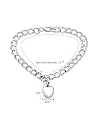 XSMZB - Pulsera de cremación para cenizas, acero inoxidable, colgante de urna de corazón para cenizas, recuerdo, colgante de cremación, joyería para mujer