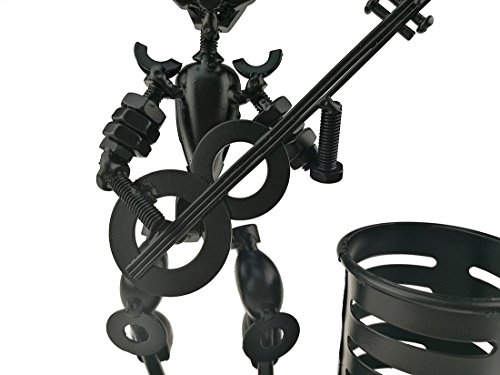 Creative Fashion Black Iron Musician Pen Container Holder For Home Office Desk Decoration Perfect Friend Child Toy Gift A05511-1(Guitar)