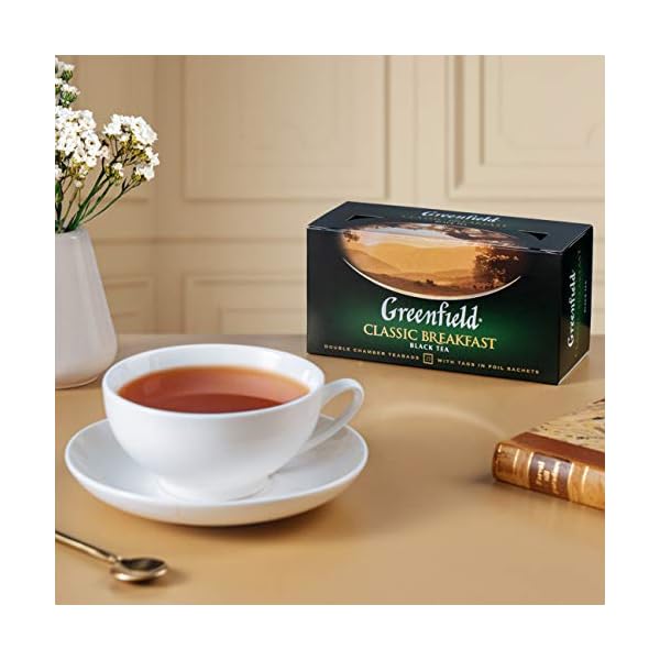 Greenfield Classic Breakfast, Klassischer Schwarztee, Indien, Pure Black Tea, India, 25 Beutel (25 x 2 g), 50 g [25… – Bild 6