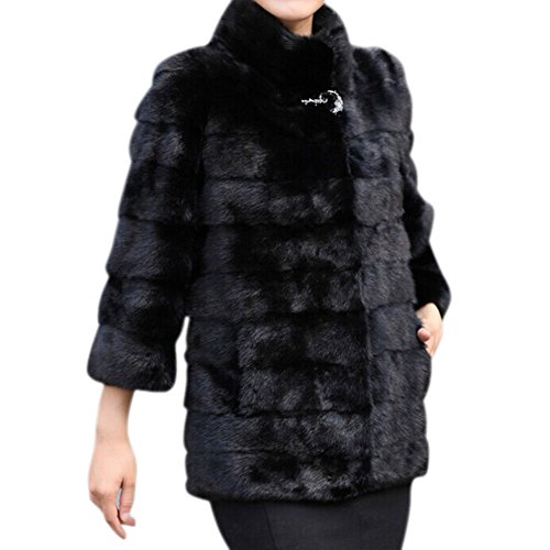 ESHOO Womans Faux Rabbit Fur Vests Jacket Slim Long Waistcoat Wrap Coat ESHOO Womans Faux Rabbit Fur Vests Jacket Slim Long Waistcoat Wrap Coat