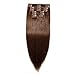 MY-LADY Double Weft 100% Remy Human Hair Clip in Extensions Full Head Thick Thickened Long Soft Silky Straight 8pcs 18clips for Women Beauty 14