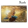 Naanle-Ocean-Beach-Area-Rug-5x7-Mermaid-with-Ghost-Ship-Polyester-Area-Rug-Mat-for-Living-Dining-Dorm-Room-Bedroom-Home-Decorative Naanle Ocean Beach Area Rug 5'x7', Mermaid with Ghost Ship Polyester Area Rug Mat for Living Dining Dorm Room Bedroom Home Decorative