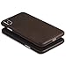 totallee iPhone X Leather Case, Thinnest Genuine Cover for Apple iPhone X - Ultra Thin, Slim & Real Premium Genuine Leather Back (Mocha Brown)