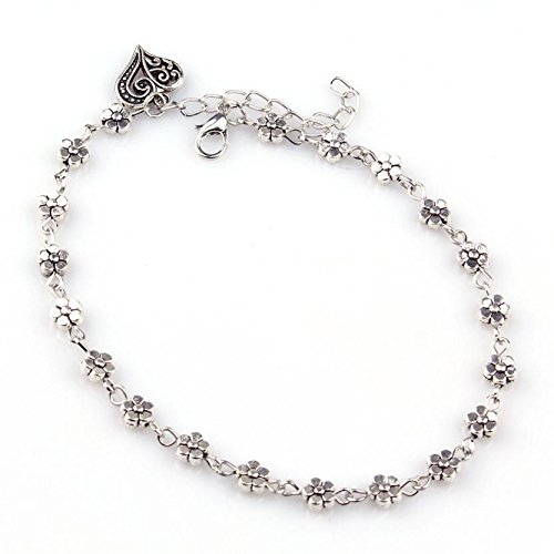 charms silver alloy anklet for girls