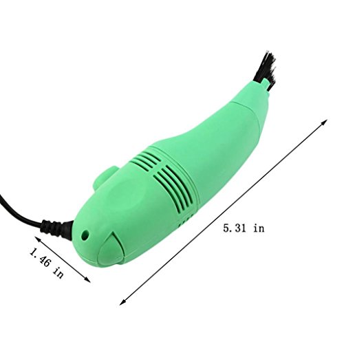 YJYDADA Mini Computer Vacuum USB Keyboard Cleaner PC Laptop Brush Dust Cleaning Kit (Green)
