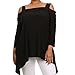 Avital Womens Cold Shoulder Asymmetrical Trapeze Shirt
