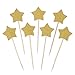WARMBUY Gold Glitter Cupcake Cake Toppers, Double Sided Stars, 50 Pack