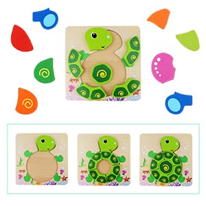 AM ANNA Wooden Puzzles for Toddlers 1-3 Year Old Girl Toy, Baby Montessori Toys 12-18 Months Birthday Gifts,Wooden Animal Puzzles Toy Life Learning Educational Preschool Toys - 6 Pack (6 Pack)