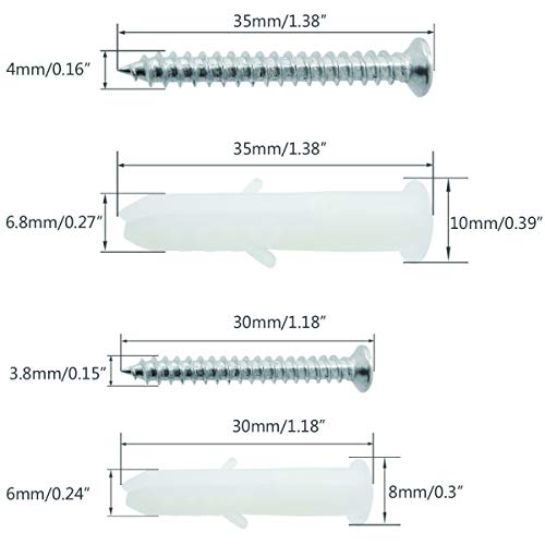 Shells 50Pack Self Drilling Drywall Anchor Kit with Screws (White)