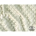 Minky Dimple Dot Blanket Fabric 60" Wide Sold by The Yard (Ivory)