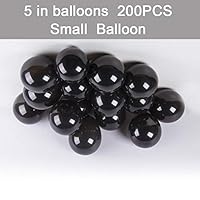 Woparty 5 Inch Black Balloons Helium Small Balloons Black Mini Latex Balloons Party Decorations,Pack of 200