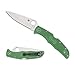 Spyderco Endura 4 Lightweight Folding Knife - Green FRN Handle with PlainEdge, Full-Flat Grind, VG-10 Steel Blade and Back Lock - C10FPGR