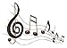 Deco 79 Metal Musical Notes Home Wall Decor Wall Sculpture with Gold Details, Wall Art 26