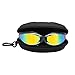 Bezzee-Pro Swimming Goggles for Adult Men and Women - UV Protected - Anti-Fog Unisex Swim Goggles (Black/Colored Mirror)