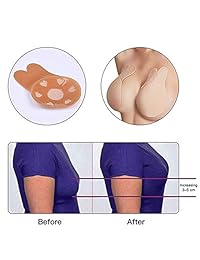 Sujetador invisible HYX 2 pares, sujetador adhesivo reutilizable, sujetador sin tirantes sin respaldo adhesivo, cubre pezones para dama, beige y negro