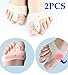 Cerkos Gel Toe Separators Straightener Bunion Protector Corrector with Metatarsal Pad Feet Care for Immediate Pain Relief, 2 Piece