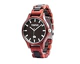 TEMPUS Classico - Two Tone Rosewood Black Sandalwood Men's Wood Wooden Watch - TWW-02 -Gift for Men